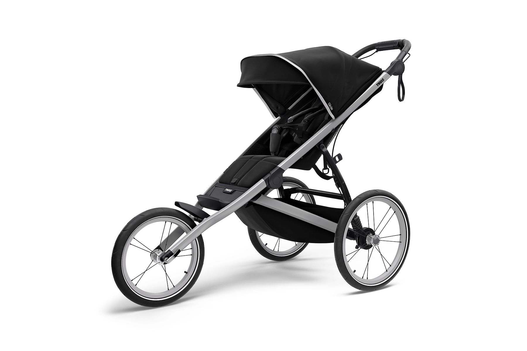 Thule jooksukäru Glide 2 Aluminium/ Jet Black