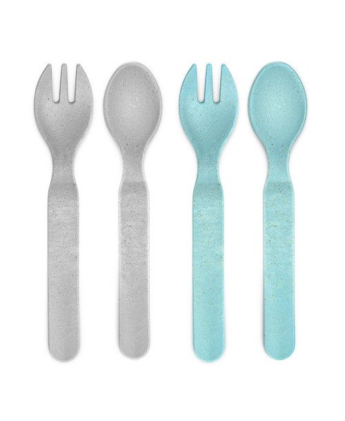 Reer lusikas/kahvel 4tk. taaskasutatavast materjalist sinine/hall