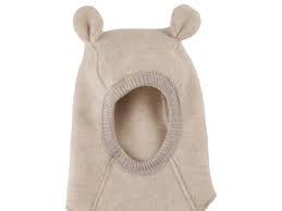 Mikk-line meriino tuukrimüts karu kõrvadega Melange Offwhite