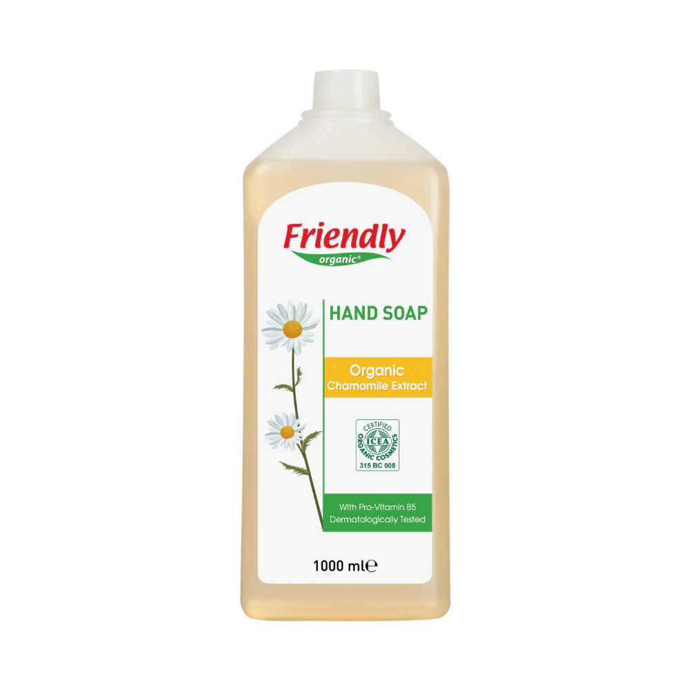 Friendly Organic orgaaniline niisutav kummeliga vedelseep, TÄITEPUDEL 1000 ml