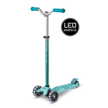 Micro Maxi Deluxe LED tõukeratas, elav sinine, 5-12 eluaastat