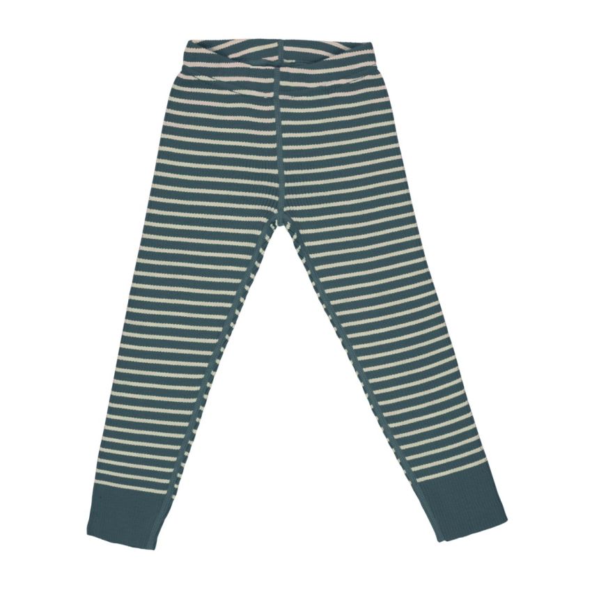 Voksi Wool meriinovillased triibulised püksid RIB Sea Green