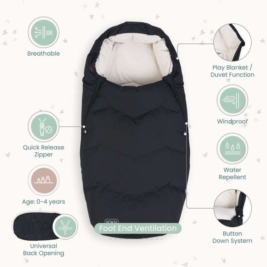 Voksi Urban soojakott Black - HD Cream 23/24