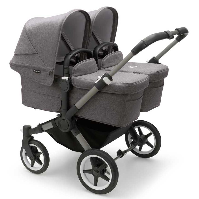Bugaboo Donkey 5 Twin 2in1 vankrikomplekt Graphite/Grey melange/Grey melange