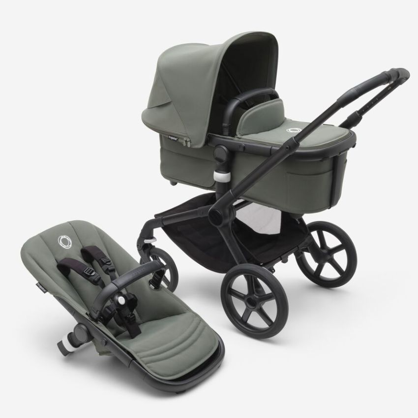 Bugaboo Fox 5 2in1 vankrikomplekt Black/Forest Green/Forest Green