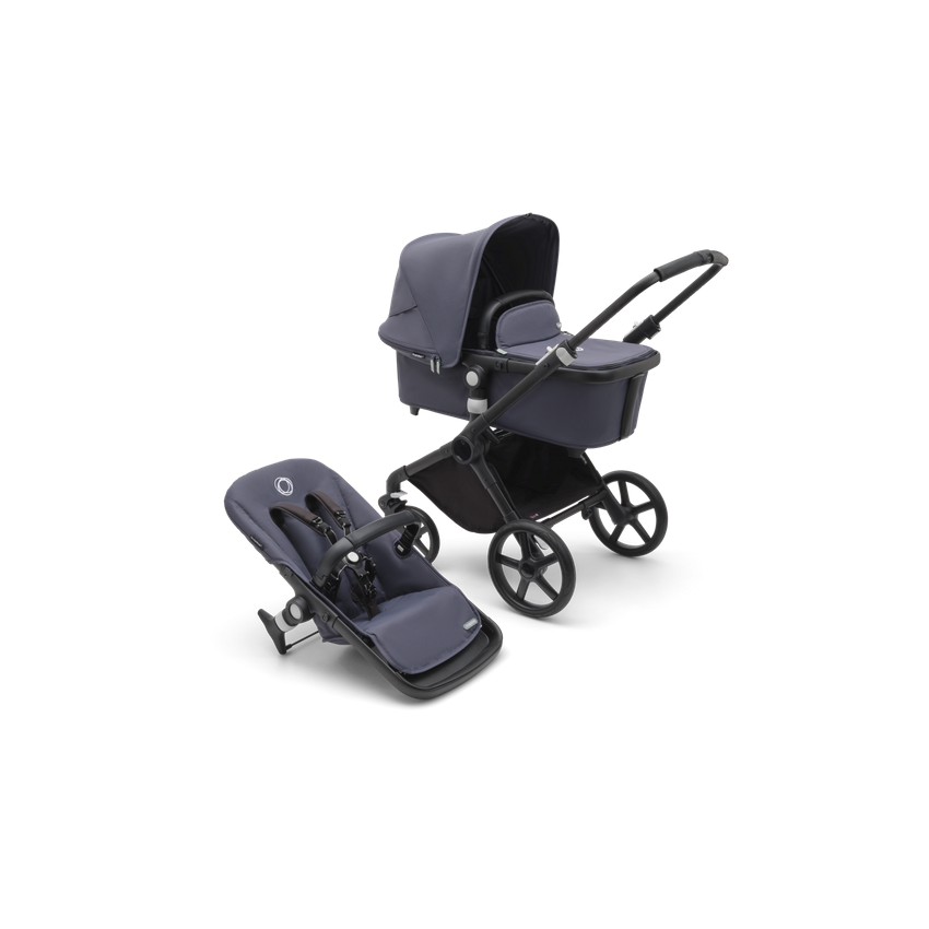 Bugaboo Fox Cub 2in1 vankrikomplekt Black/Stormy blue/Stormy blue