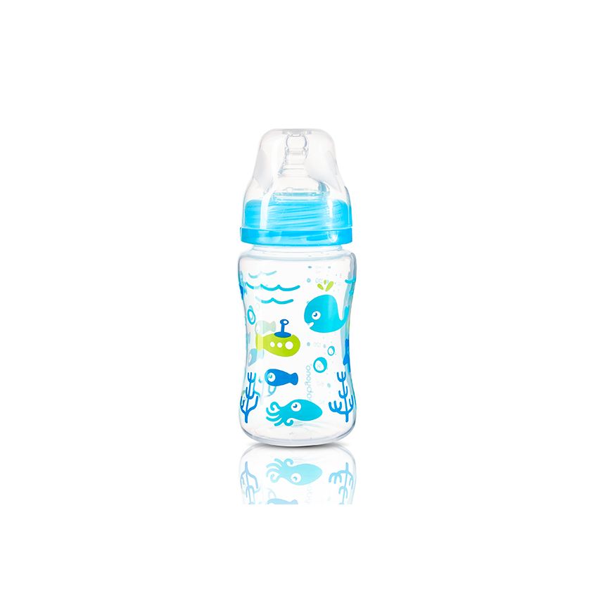 BabyOno laia kaelaga Anti-Colic lutipudel 240ml värvivalik