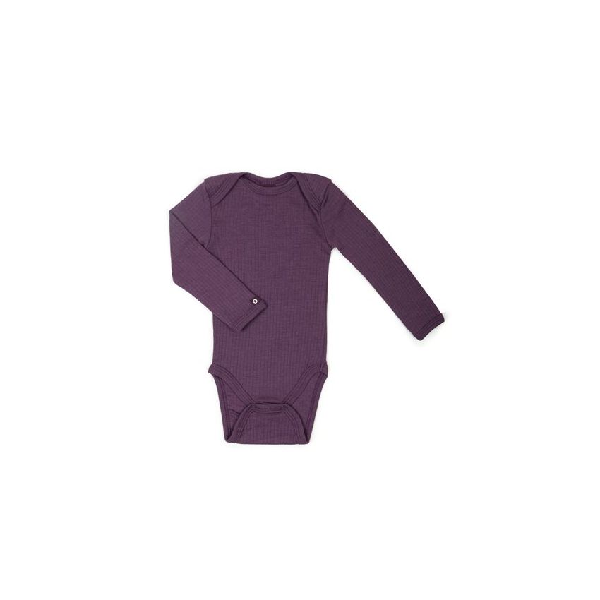 SmallStuff meriinovillane body pikkade varrukatega Dark Rose