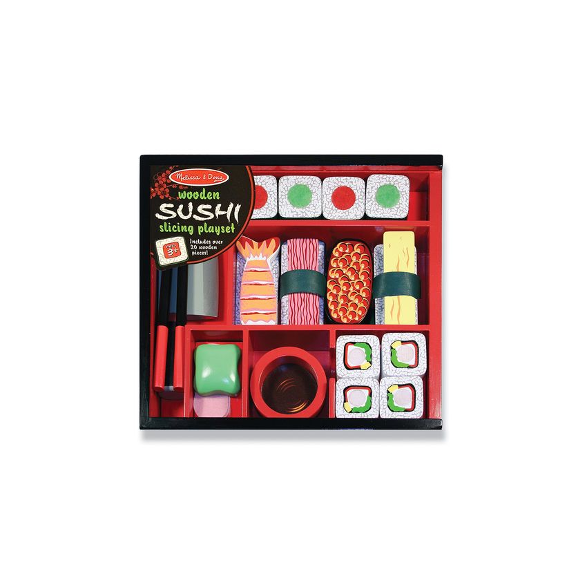 Melissa & Doug puidust mängutoit Viiluatud sushi