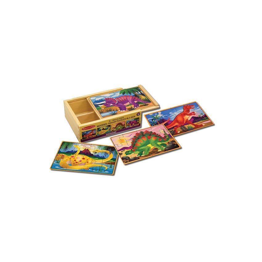 Melissa & Doug puidust puslede komplekt Dinosaurused