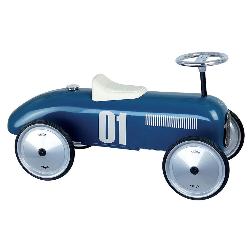 Vilac metallist pealeistutav auto Vintage sinine
