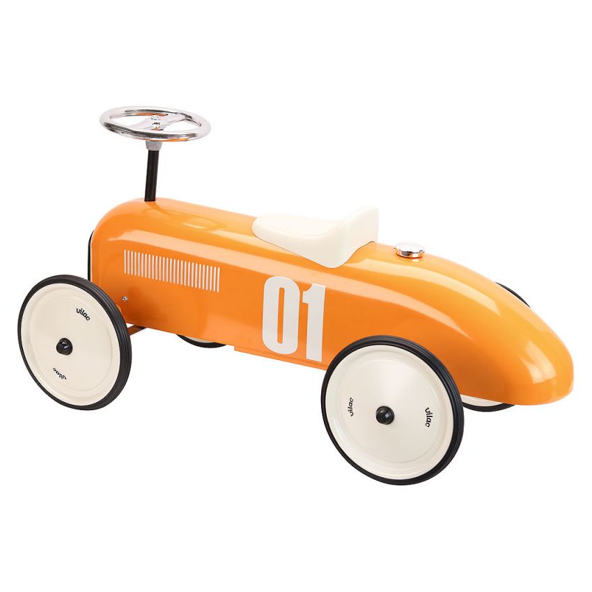 Vilac metallist pealeistutav auto Vintage oranž