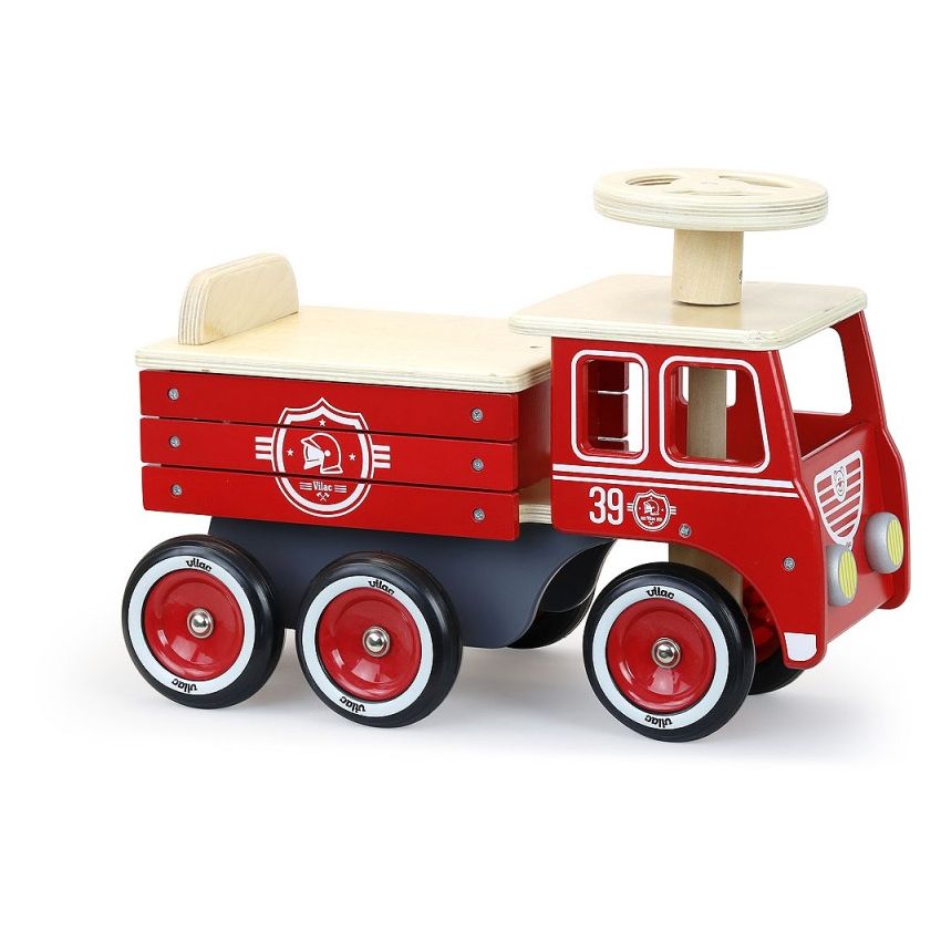 Vilac puidust tuletõrjeauto hoiukastiga