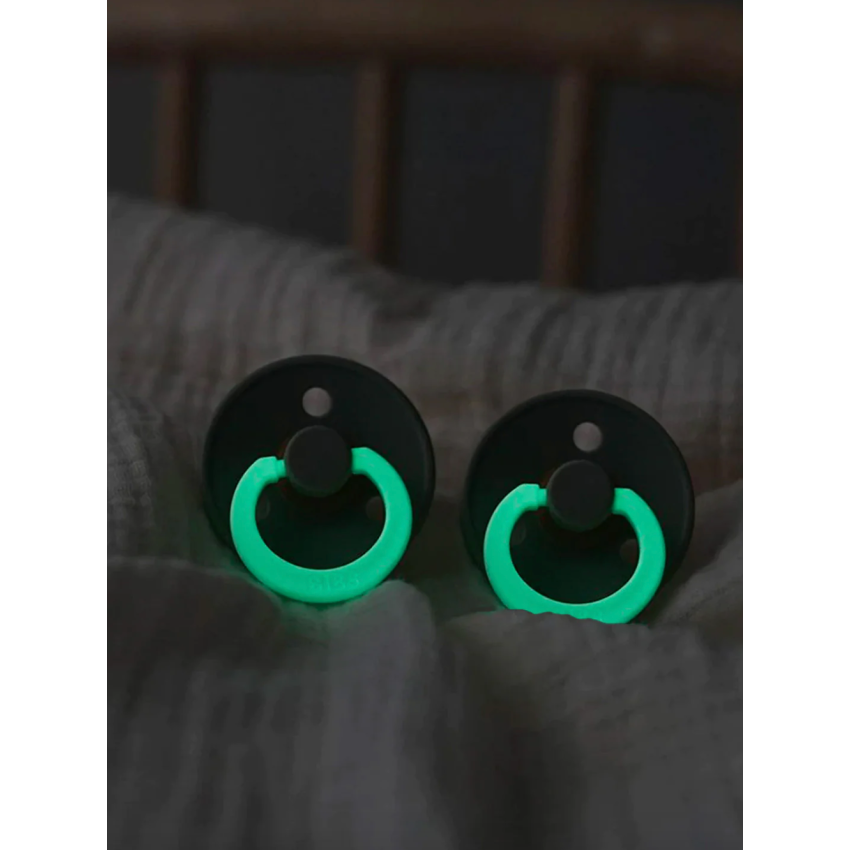 BIBS Colour Anatomical GLOW öölutid 2-pakk 0-6 kuud