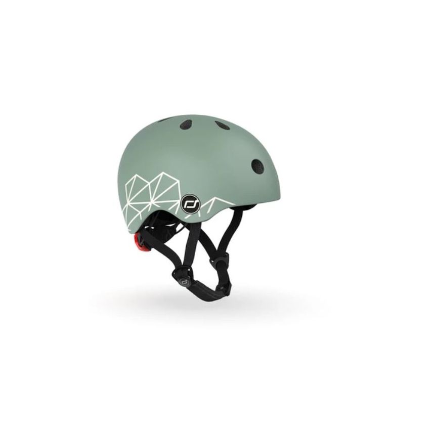 Scoot and Ride väikelaste jalgrattakiiver GREEN LINES 45-51 cm XXS-S