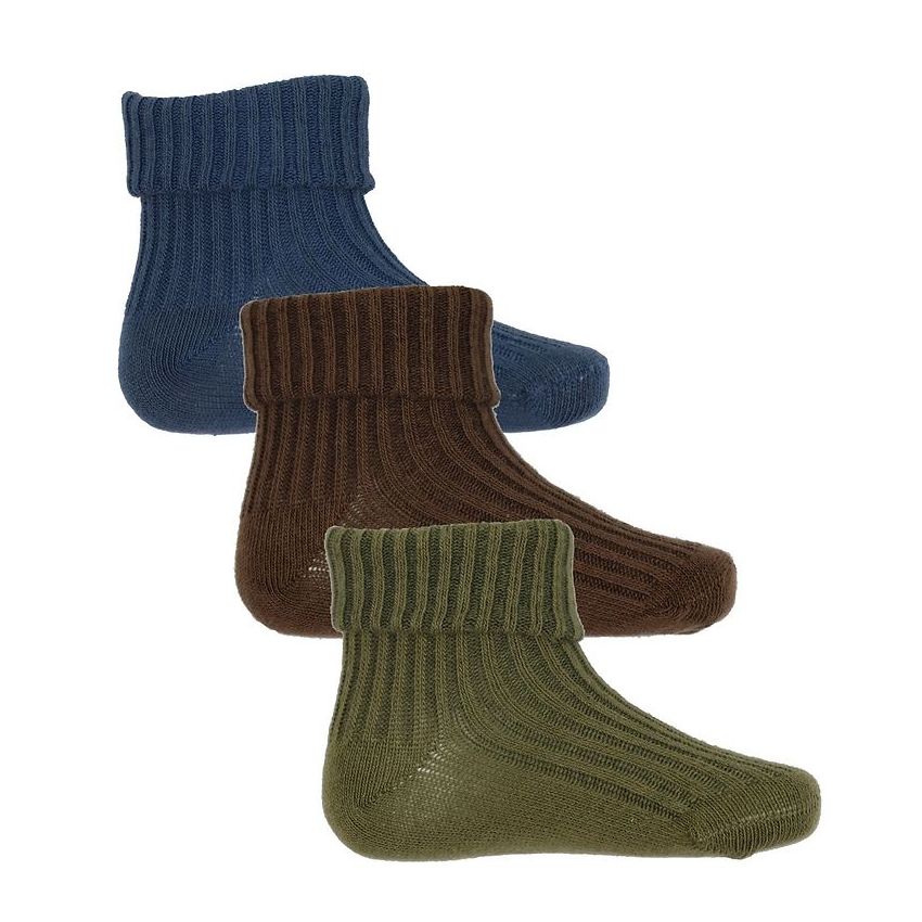 Minymo beebi sokid (3-pakk), Dark Olive- suurusevalik