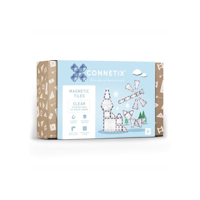Connetix magnetilised klotsid 34tk Clear Pack