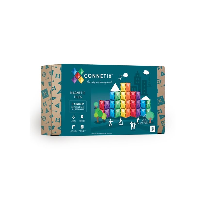 Connetix magnetilised klotsid Rainbow Rectangle Pack 18tk