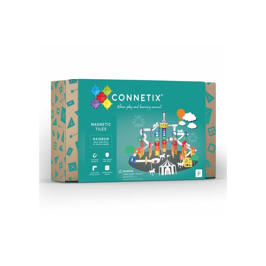 Connetix Rainbow magnetilised klotsid pallirajaga 92tk Ball Run Pack