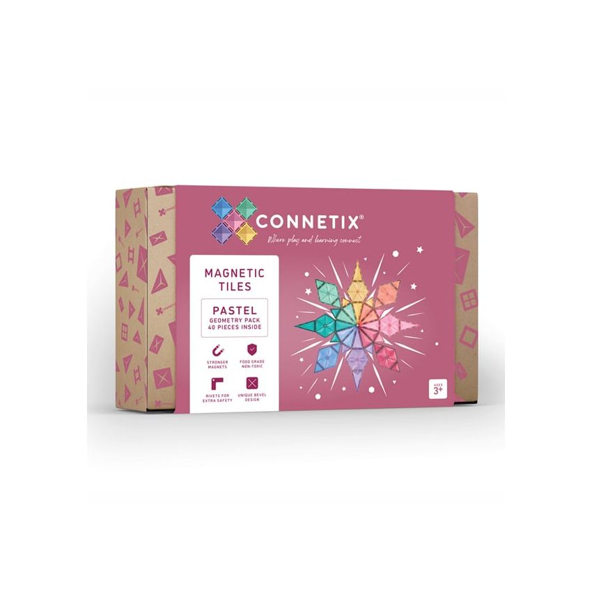 Connetix magnetilised klotsid 40tk Pastel Geometry Pack