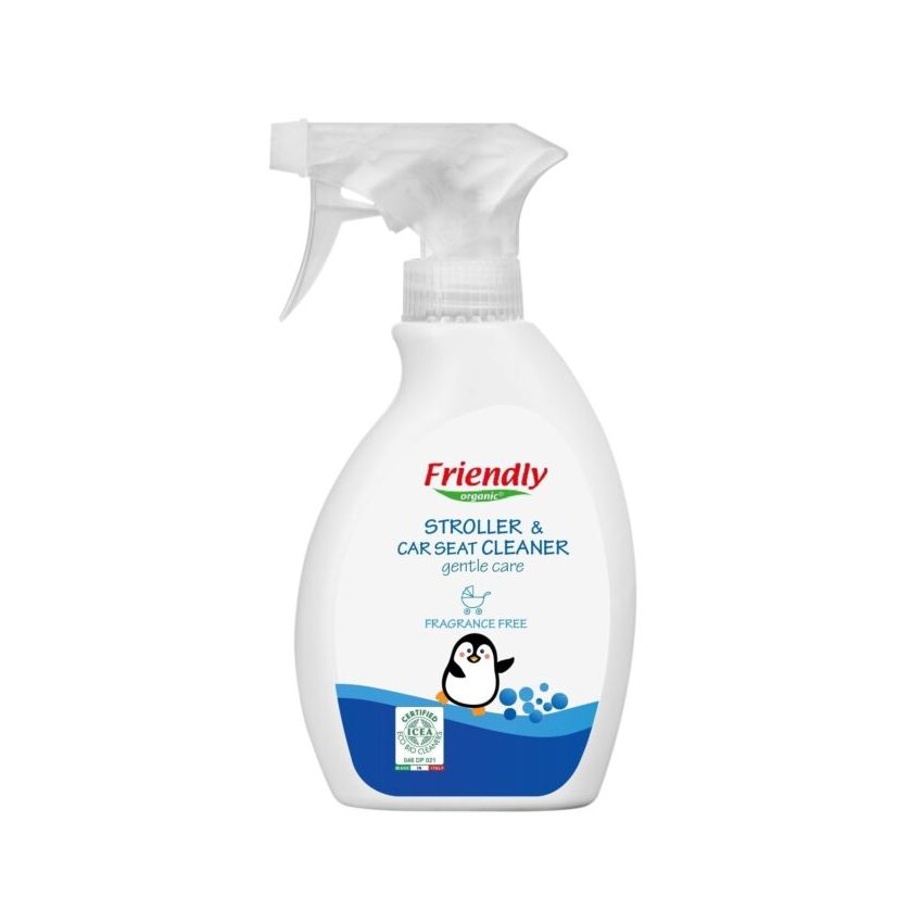 Friendly Organic lõhnatu jalutuskäru, vankri ja autoistme (sh turvatoolide) puhastaja, 250 ml