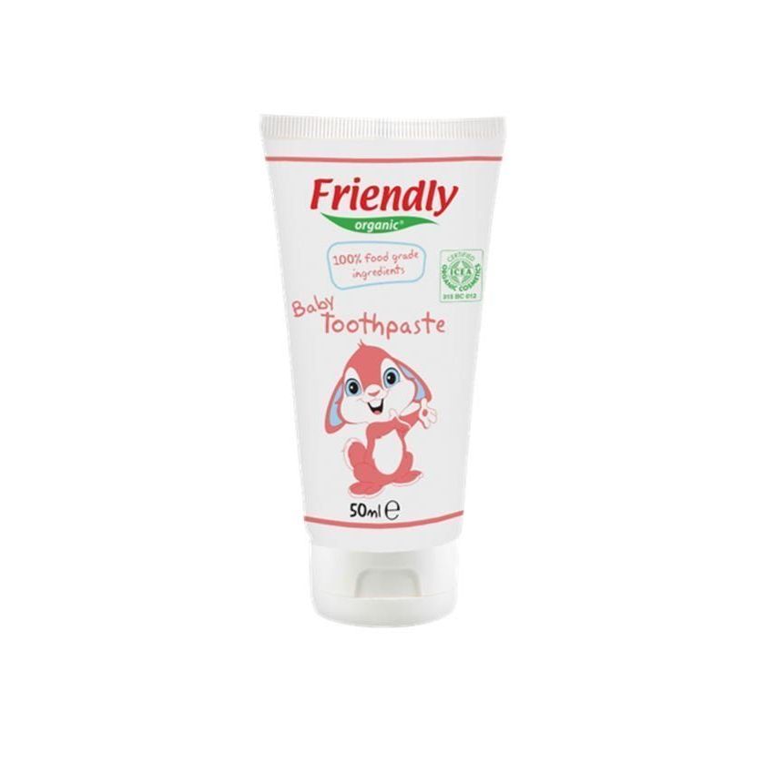 Friendly Organic 100% söödavatest koostisosadest beebide hambapasta
