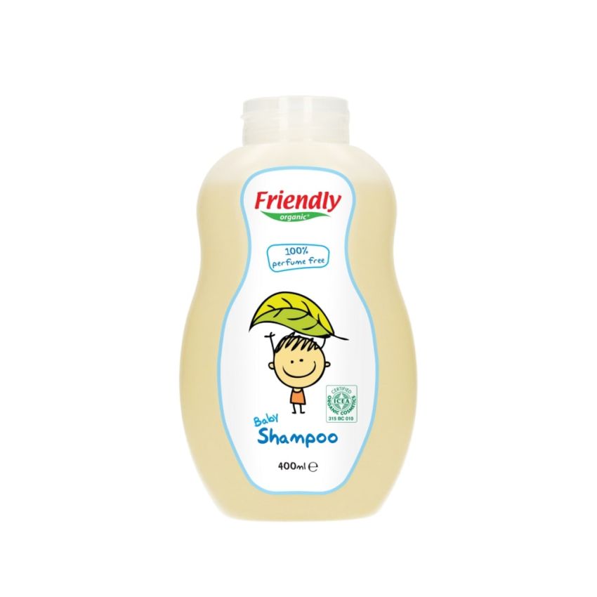 Friendly Organic seebivaba orgaaniline ja lõhnatu juuste- ja kehapesuvahend beebidele, 400 ml