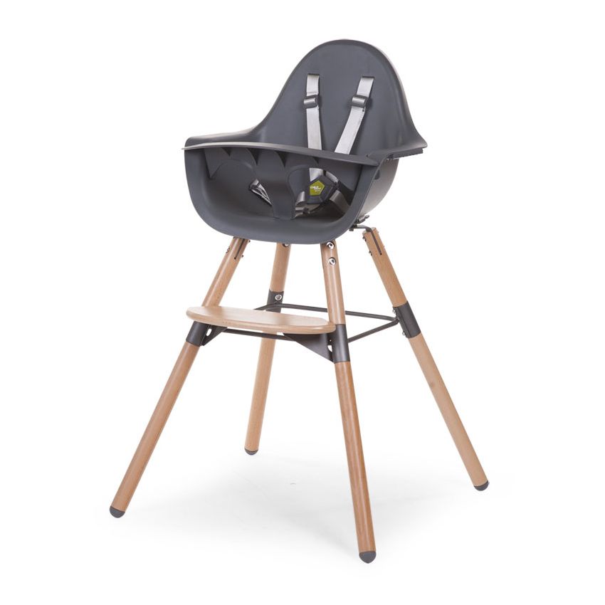 Childhome söögitool Evolu  Natural Anthracite