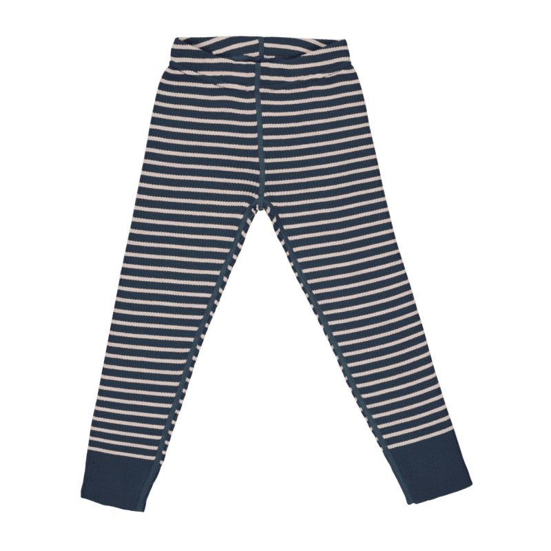 Voksi Wool meriinovillased triibulised püksid RIB Poppy Blue