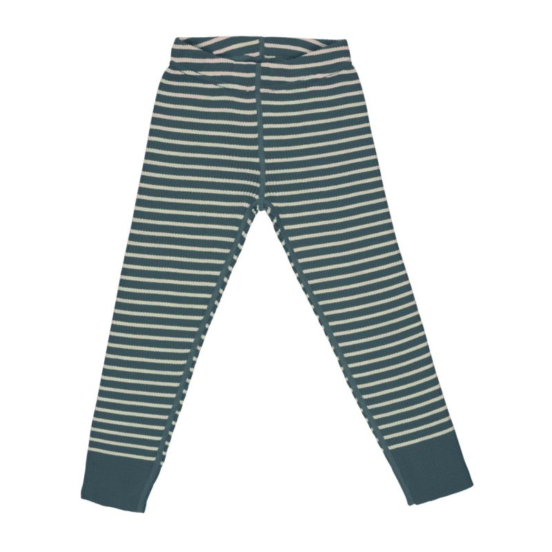 Voksi Wool meriinovillased triibulised püksid RIB Sea Green