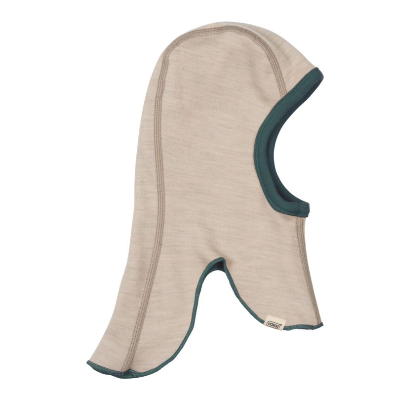 Voksi Wool meriinovillane tuukrimüts Balaclava Sea Green