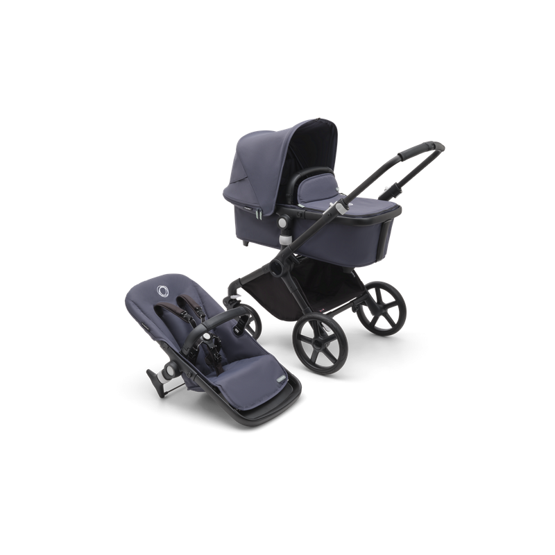 Bugaboo Fox Cub 2in1 vankrikomplekt Black/Stormy blue/Stormy blue