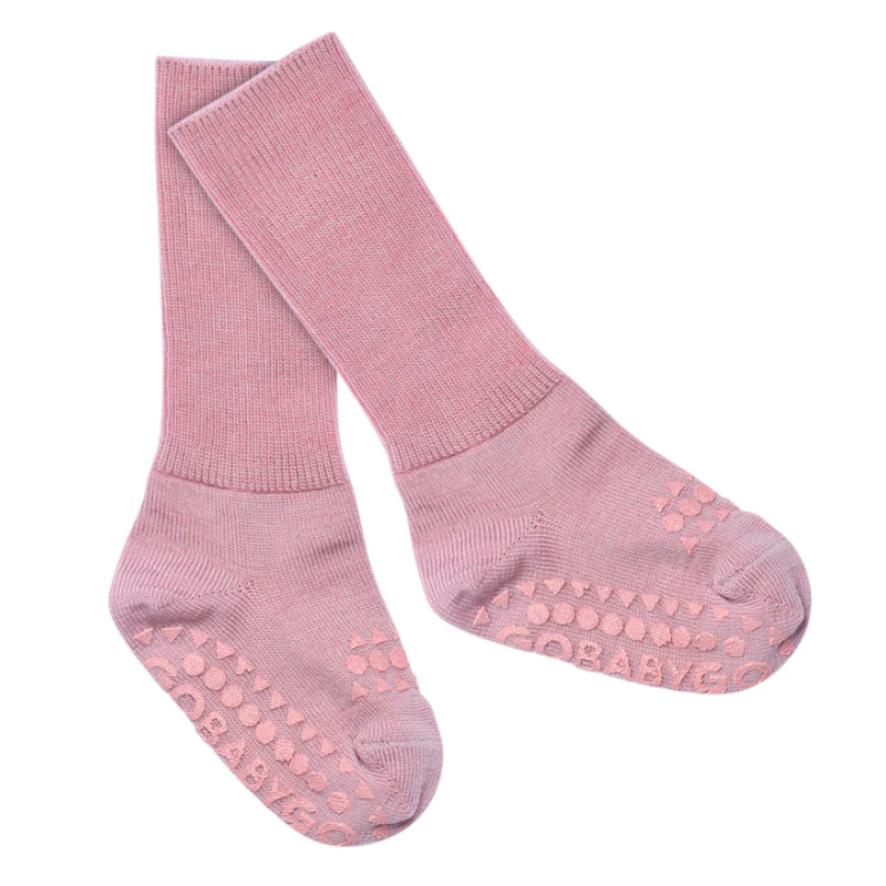 GoBabyGo Merino Wool libisemiskindlad meriinovillased sokid Rose Blush