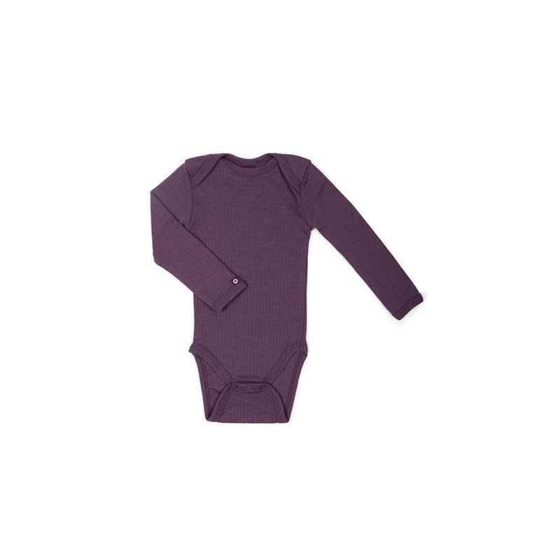 SmallStuff meriinovillane body pikkade varrukatega Dark Rose