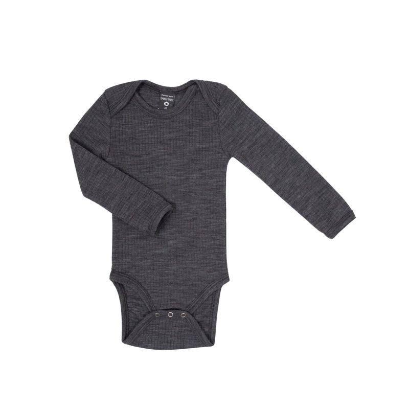 SmallStuff meriinovillane body pikkade varrukatega Dark Grey Melange
