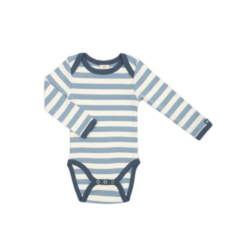 SmallStuff body pikkade varrukatega Denim/White