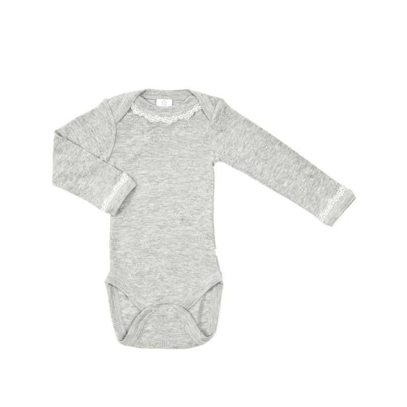 SmallStuff pitskraega body pikkade varrukatega Soft Grey