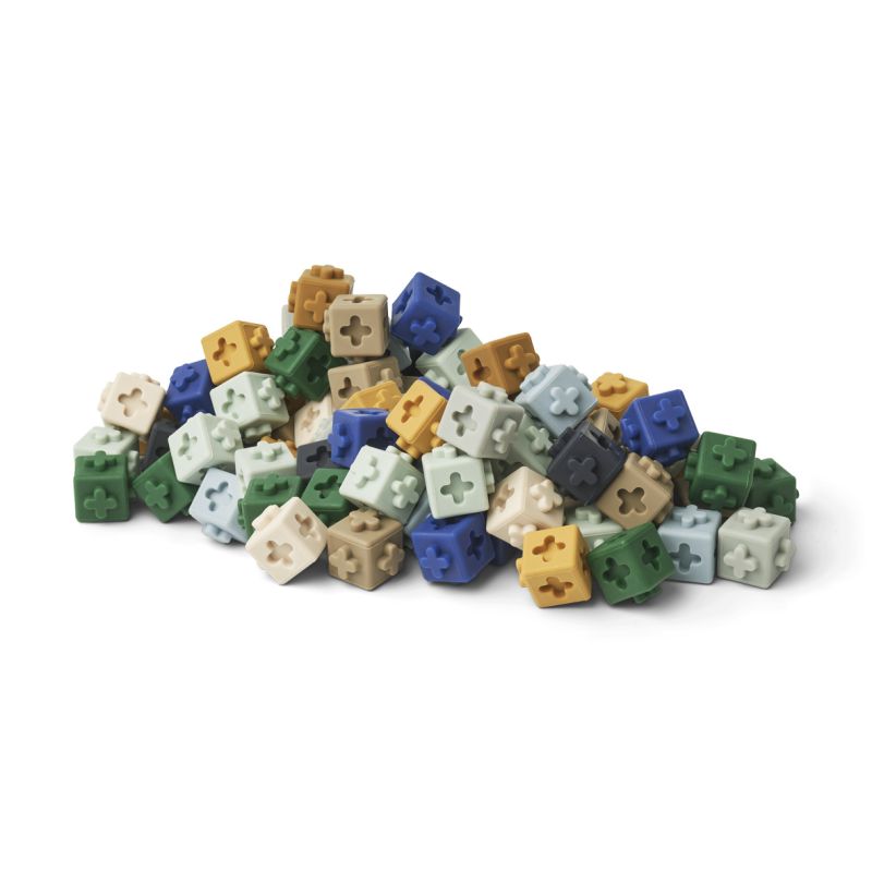 Liewood ehitusklotsid Links 100tk, Midnight Navy Multi Mix