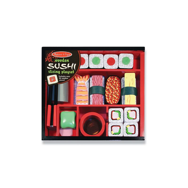 Melissa & Doug puidust mängutoit Viiluatud sushi
