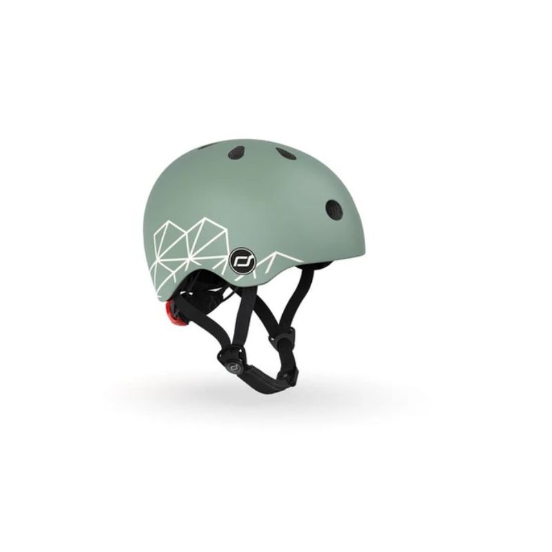 Scoot and Ride väikelaste jalgrattakiiver GREEN LINES 45-51 cm XXS-S