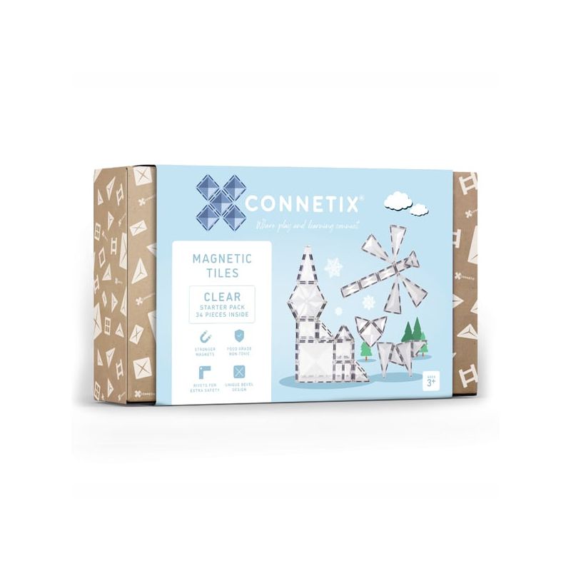 Connetix magnetilised klotsid 34tk Clear Pack