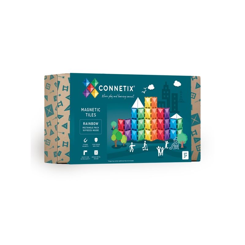Connetix magnetilised klotsid Rainbow Rectangle Pack 18tk