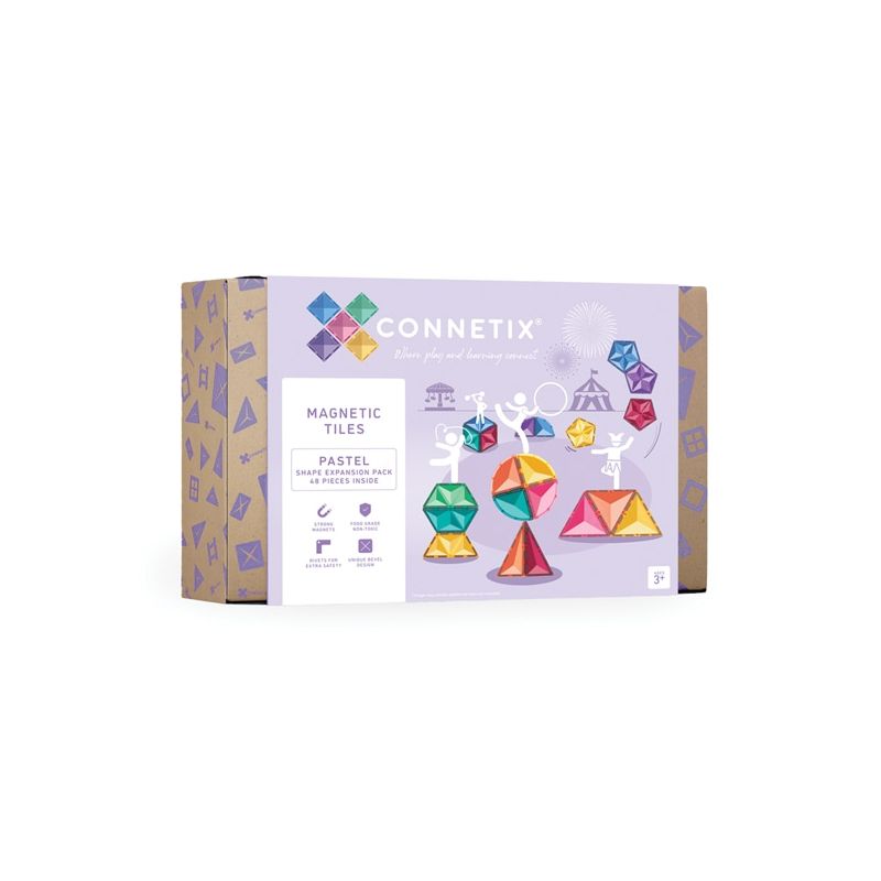Connetix magnetilised klotsid Pastel Shape Expansion Pack 48tk