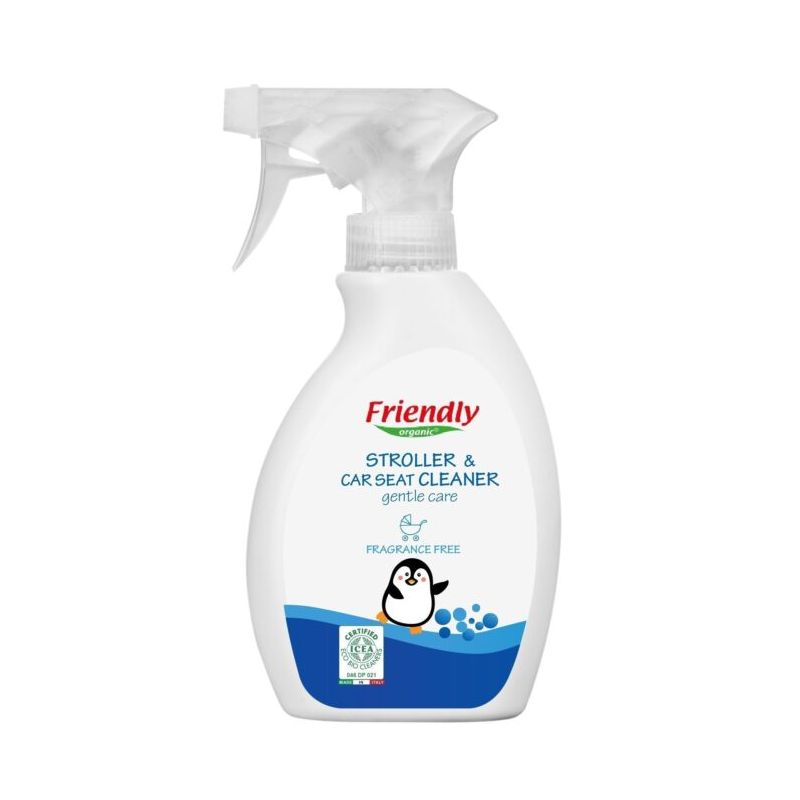 Friendly Organic lõhnatu jalutuskäru, vankri ja autoistme (sh turvatoolide) puhastaja, 250 ml