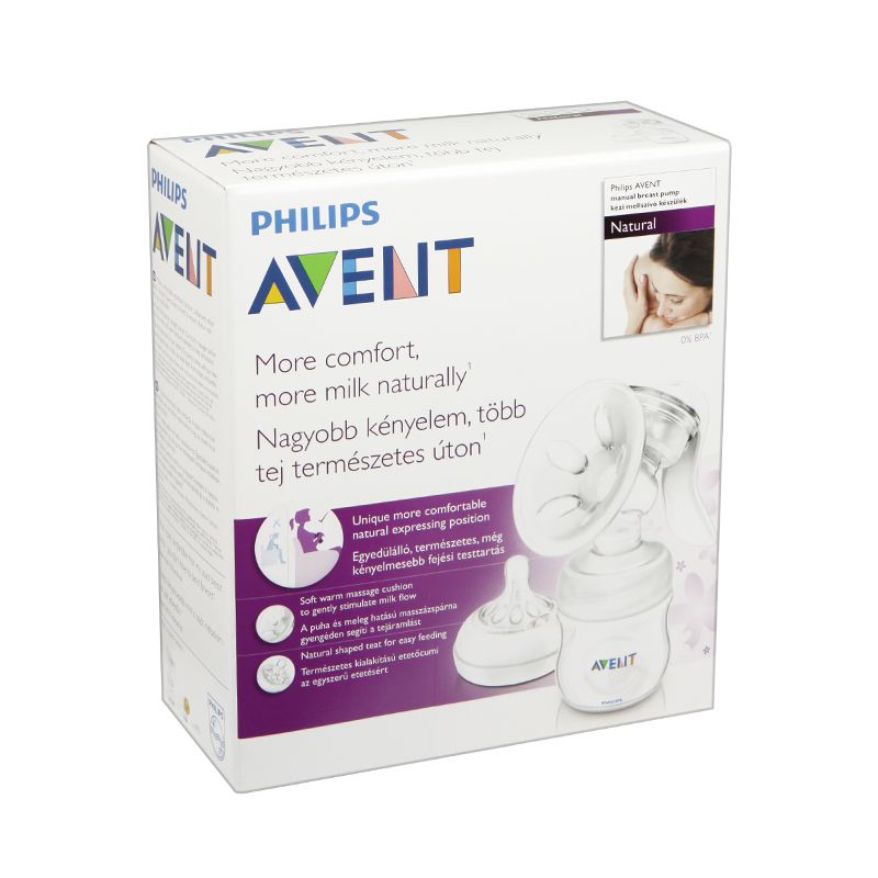 Philips Avent manuaalne rinnapump Natural toitmispudeliga