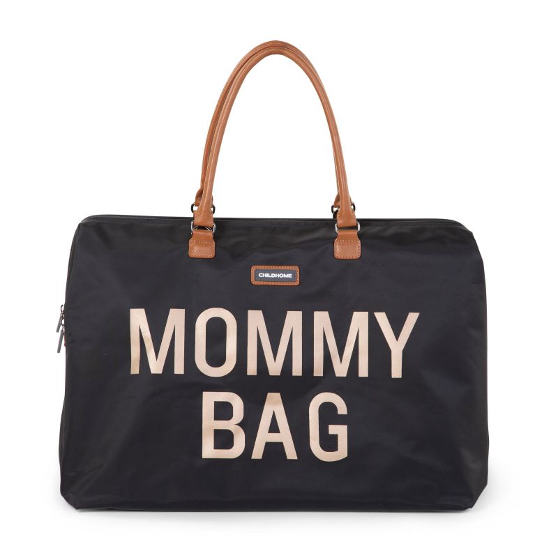 Childhome beebitarvete kott suur Mommy Bag must/kuld